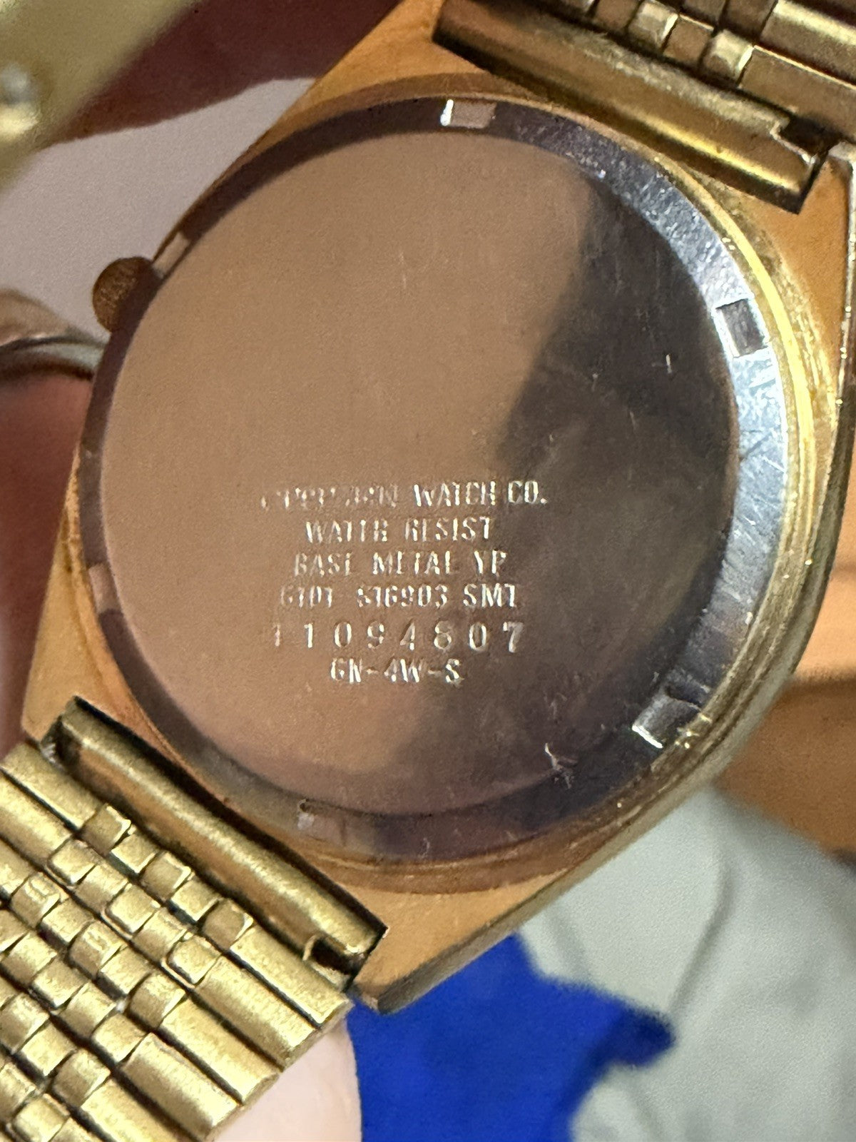 Vintage Citizen CQ Men’s Gold Tone Stainless Steel Day Date Presidential Watch