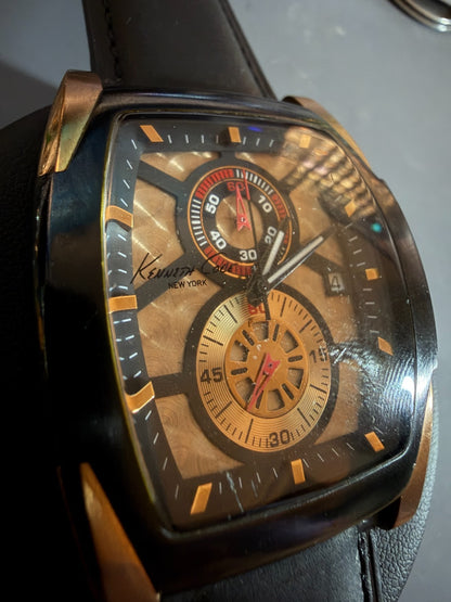 KENNETH COLE NEW YORK Bronze/Black DIAL KC1489 JAPAN MEN'S FULL WORKING