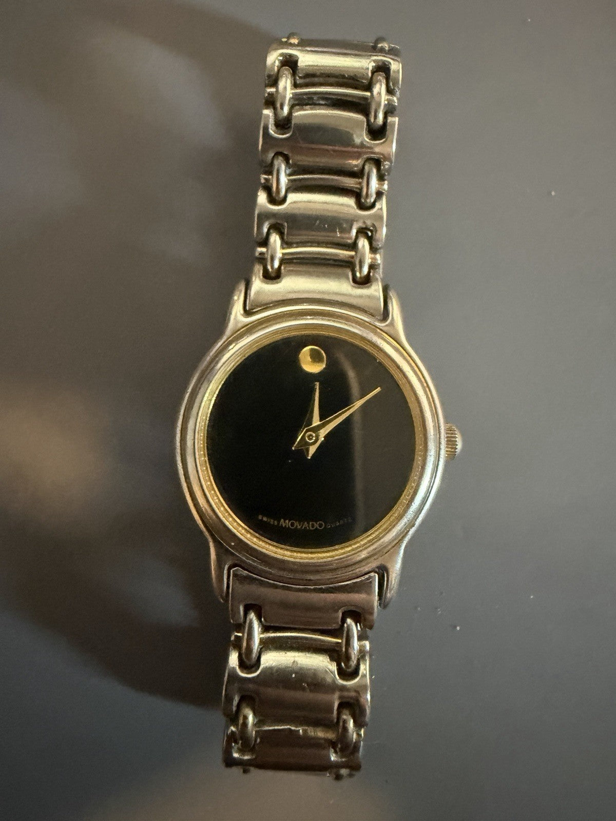 Movado Museum Women’s Swiss Made Quartz Black Dial Stainless Steel Watch