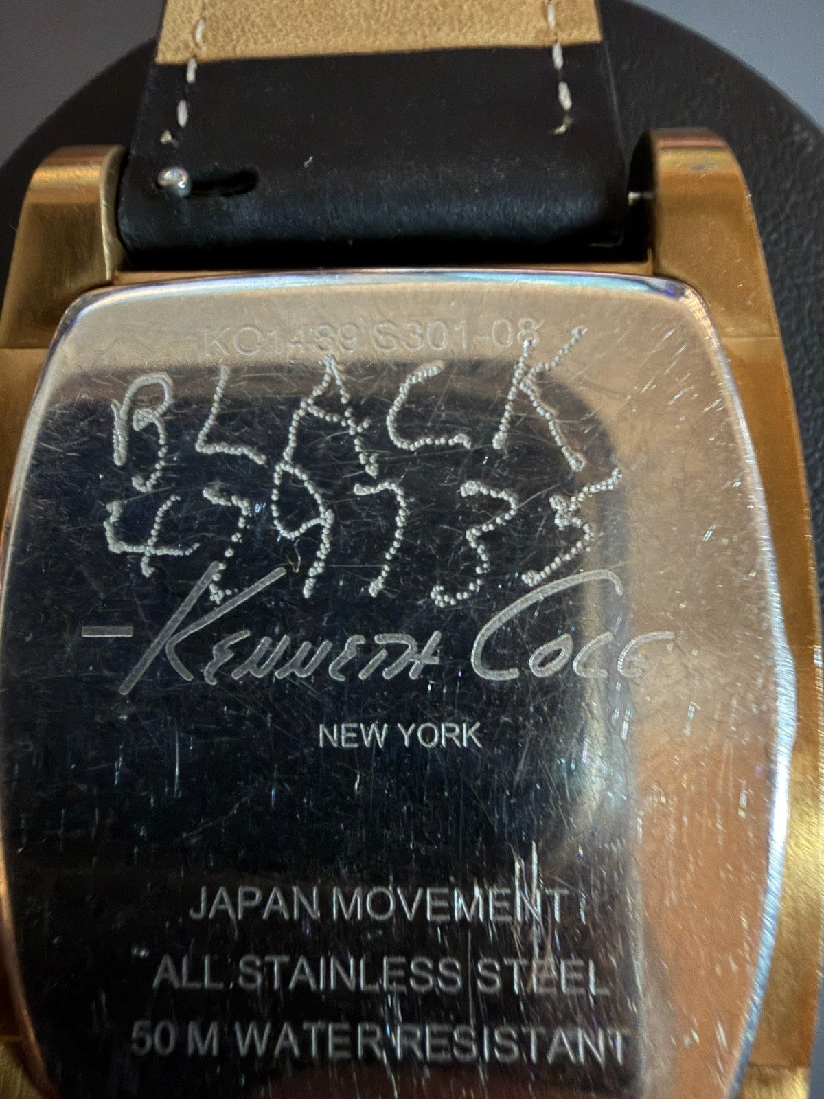 KENNETH COLE NEW YORK Bronze/Black DIAL KC1489 JAPAN MEN'S FULL WORKING