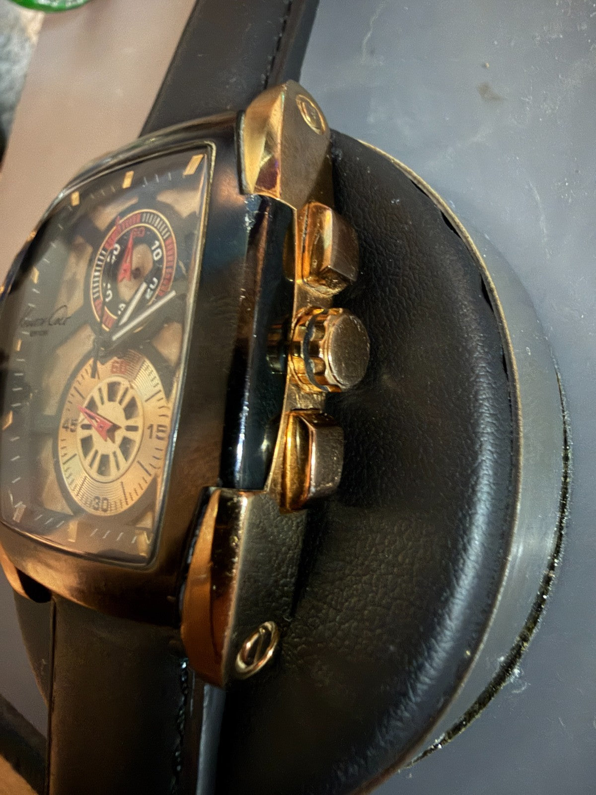 KENNETH COLE NEW YORK Bronze/Black DIAL KC1489 JAPAN MEN'S FULL WORKING